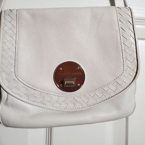 Elliott Lucca genuine leather off white cross body purse
